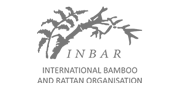 Logo da INBAR - organização global que reconheceu o Hub Bamboo como especialista brasileiro em bambu.